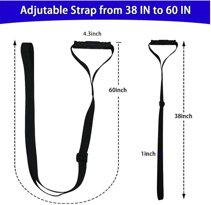 2 Pcs Kayak Stand Up Assist Strap Canoe Drag with Handle Adjustable Pull Rope Boat Standing Aid Dragging Accessories Towing Handles Multi-Purpose Strap Kayak/Canoe Water Sports