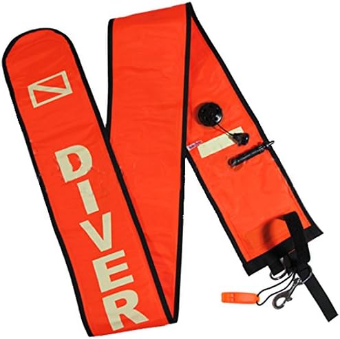 Scuba Choice Surface Marker Buoy (SMB) High-Visibility Dive Signal Tube, Durable Nylon TPU, Compact & BCD-Compatible, Easy Oral Inflator for Diving, Freediving & Underwater Safety