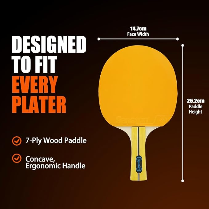 Senston Ping Pong Paddles- Fashionable Ping Pong Paddles Set of 4,Perfect for Family and Friends | The Best Table Tennis Paddles!