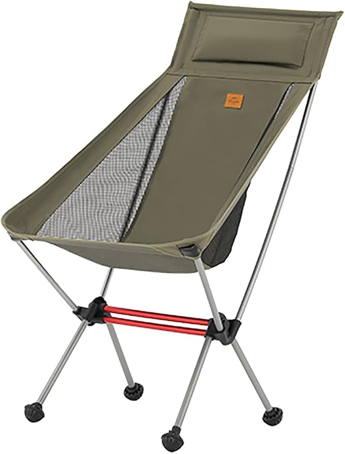 Naturehike Camping Chair, Foldable with Storage Bag, Outdoor Portable Chair for Adults, Lightweight, Supports 330lbs, Backpacking Chair for Fishing, Hiking, Beach, Lawn