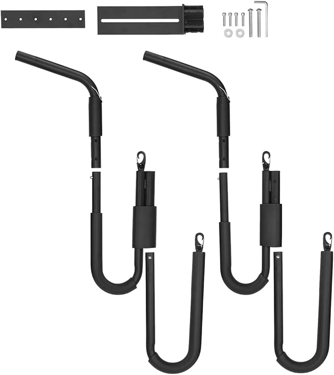 Adjustable Surfboard Rack,with 2 Racks for 2 Surfboards,Aluminum Alloy Surfboard Rack and Holder with Mounting HardwareEasy Install for Motorcycle,Bicycle