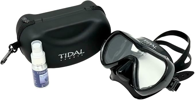Tidal Mask-Advanced Anti Fog Diving Mask for Scuba Diving, Snorkeling, Free Diving&Swimming. Wide-Angle Tempered Glass Single Lens.