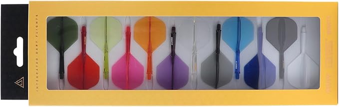 CUESOUL ROST 77 Integrated Dart Shaft and Flight Big Wing/Standard Shape Colour Collection Pack of 12 pcs