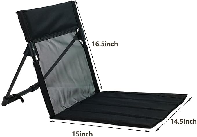 2 Pack Foldable Camping Chairs with Mesh Backrest,Ultra-Light Portable Beach Chairs with Carry Bag for Sunbathing Swimming Poolside Picnic Lawn Road Trips (Black)