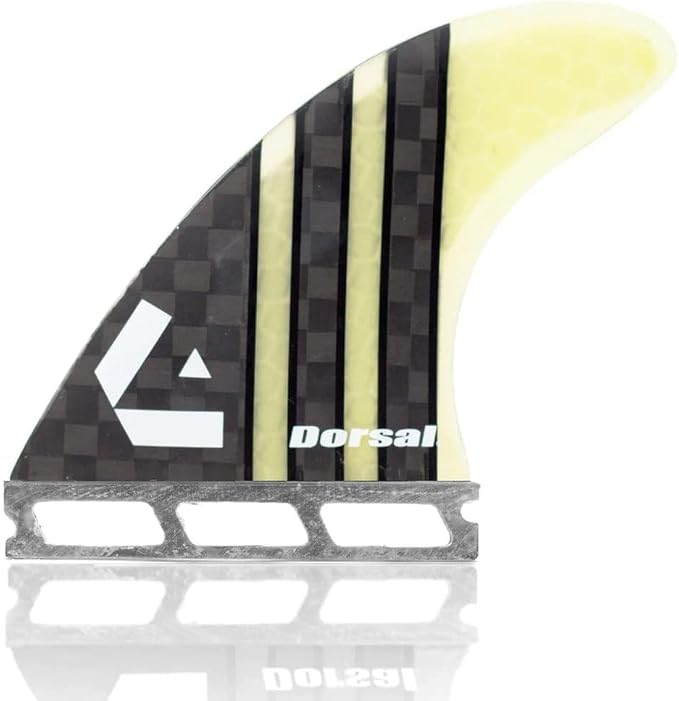 DORSAL Surfboard Fins Thruster 3 Set FCS Compatible with Carbon Honeycomb Hexcore