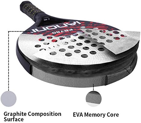 ianoni Beach Tennis Racket,Carbon Fiber Grit Face with EVA Memory Foam Core Beach Tennis Racket