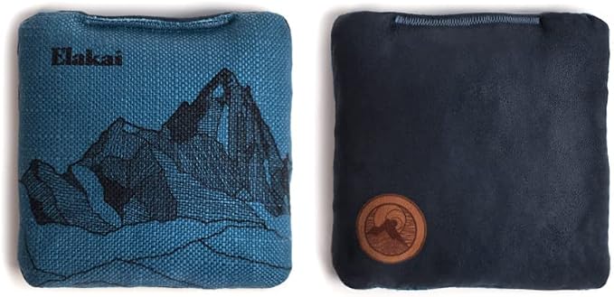 Elakai Cornhole Bags All Weather Dual Sided Slick and Stick Regulation Size and Weight Set of 4 Regulation 6 in x 6 in