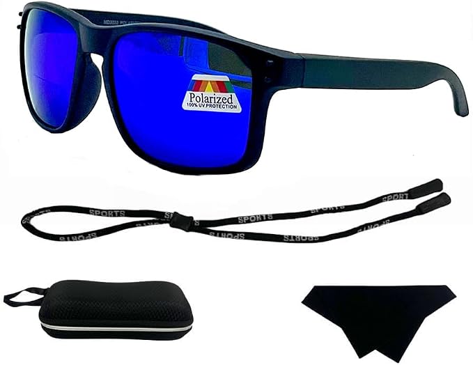 Polarized & Bifocal Reader Sunglasses for Men Women, Wrap Sports Sun Reading Glasses UV Protection