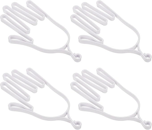 PATIKIL Golf Gloves Stretcher, 4 Pack Plastic Keeper Support Rack Holder Dryer Hanger Frame for Sports Gloves Maintenance, White