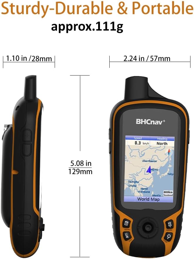 NAVA F30 Handheld GPS Navigation Device, Colorful Map Display, Land Accuracy Surveying Equipment for Outdoor Hiking Hunting Traveling Adventures