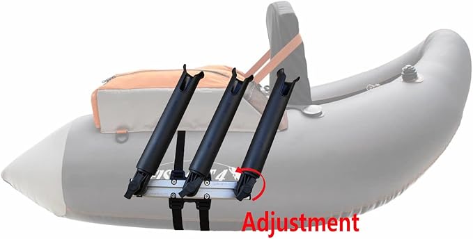 Brocraft Float Tube Rod Holder System/Triple Rod Holder for Fishing Float Tube / Float Tube Rod Rack System