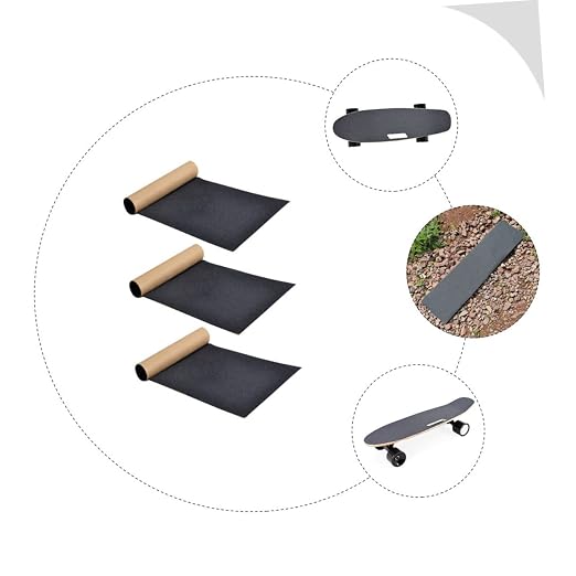 Convenient Grip Tapes 3pcs Skateboard Tape for Skateboard Deck Sandpaper