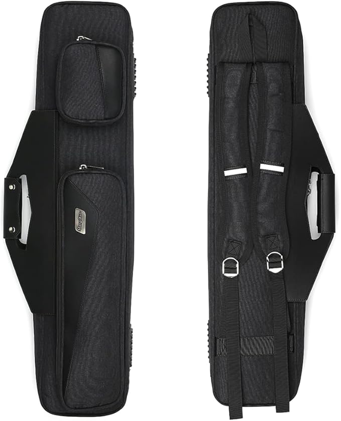 Pool Cue Case 4x4 with Backpack Straps Carrying Case for 4 Pool Cues