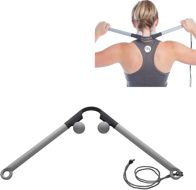 Body Back AccuMassage FSA Eligible - Dual Pressure Point Massage Tool & Massage Hammer - 2 in 1 Design - Shiatsu Neck Massager Tool, Golf Ball Percussion Massager for Deep Tissue Pain Relief