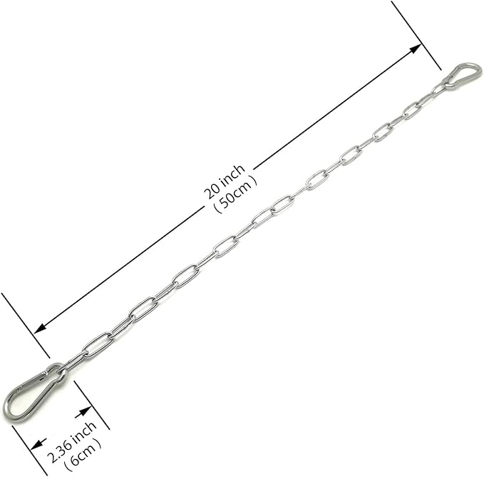 Gate Chain for Outdoor Fence - Rustproof Metal Gate Latch Chain with Hooks, Secure and Durable for Garden, Yard, and Farm Use - Easy Installation, Weather Resistant (1 Pack)