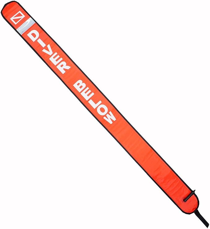 Scuba Choice Surface Marker Buoy (SMB) High-Visibility Dive Signal Tube, Durable Nylon TPU, Compact & BCD-Compatible, Easy Oral Inflator for Diving, Freediving & Underwater Safety