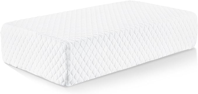 TOPPURE Cube Memory Foam Pillow Pro-Long for Side Sleepers, Snorers (24"/12"/5"), Soft But Supportive Cervical Pillow for Neck and Shoulder Pain Relief Sleeping, Rectangle Neck Pillow,White