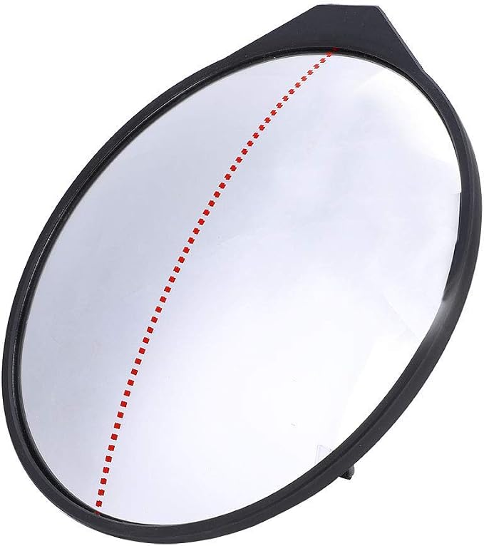 Golf Mirror, 360Degrees Full Swing Putting Convex 25cm/9.8in Diameter Practice Training Aid with Adjustable Angle Stable Stand for Beginners and Enthusiasts