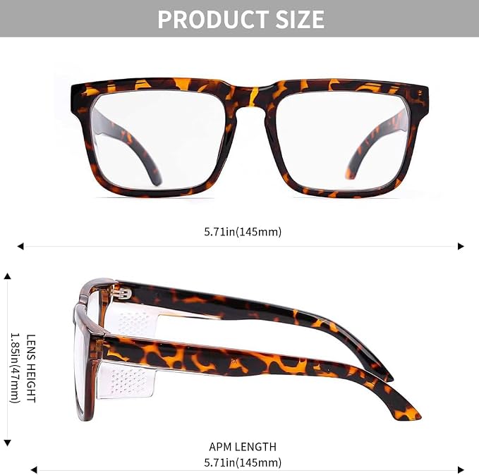 Z87 High-Visibility Construction Anti-Fog Photochromic UV400 Blue Light Blocking Impact Resistant Safety Glasses