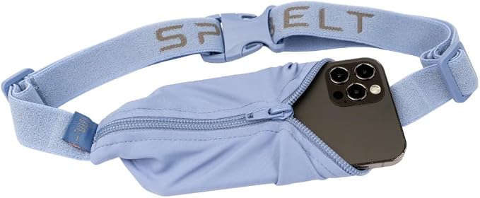 SPIbelt Running Belt Original Monochromatic for Women Men, Phone Holder for Running, Running Fanny Pack, Holder for Phone, Running Waist Pack, Adjustable Waist, [Fits All Phones]. Periwinkle