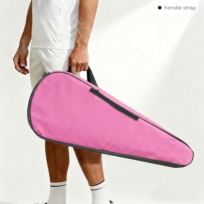 2 Rackets Tennis Racket Cover Padded Tennis Racket Bag with Handle and Adjustable Shoulder Strap