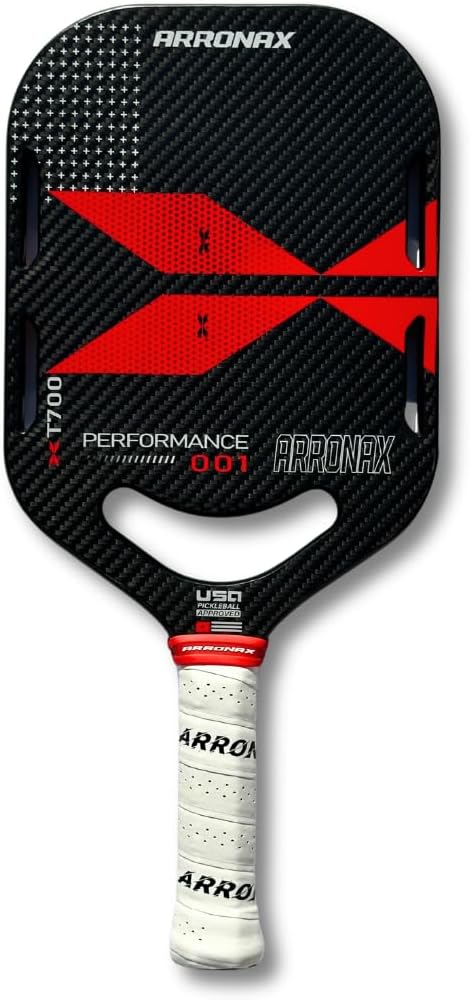 Arronax 16mm Thermoformed Carbon Fiber USA Approved XT700 Pickleball Paddle for Beginners and Seasoned Player Black