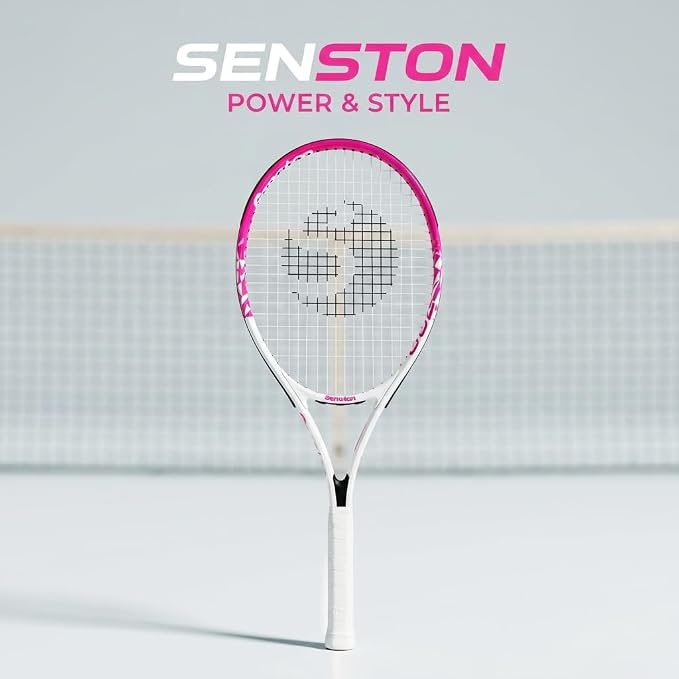 Senston 27 inch Tennis Racket for Adults 1 Pack Tennis Racket Set Tennis Overgrip, Vibration Damper