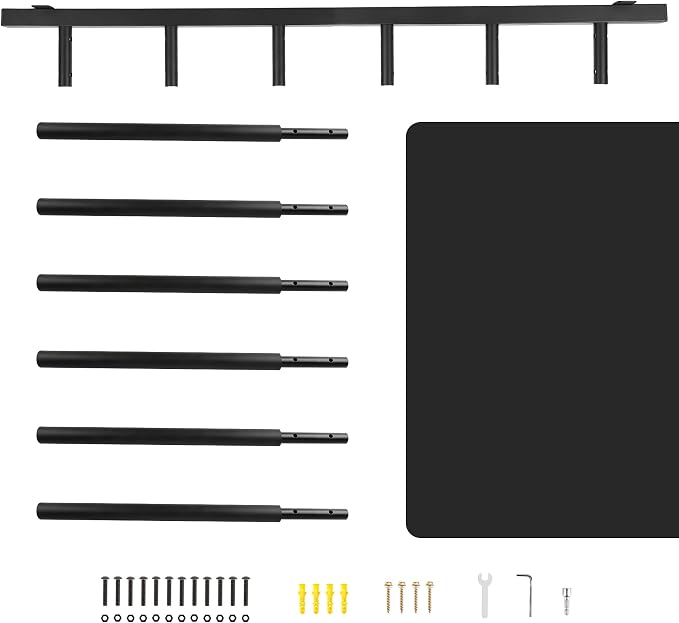 Surfboard Rack Wall Mount 6 Arms/8 Arms, Surfboard Rack for Wall with Rubber Mat, Vertical Paddle Board Storage Holds 6 Boards/8 Boards Storage Mount System at Home and Garage