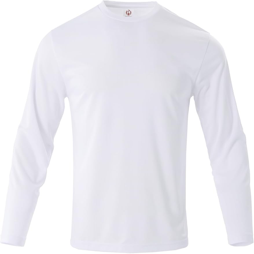 Mens Long Sleeve T-Shirts Casual Crew Neck Tee Shirt Summer Soft Running Swimming Cycling Fishing Tops