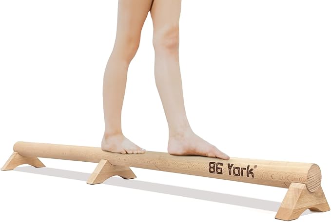86 York 40-Inch Beech Wood Balance Beam for Home - Improve Balance, Flexibility, and Foot Strength for All Ages, Perfect for Plantar Fasciitis Relief and Physical Therapy