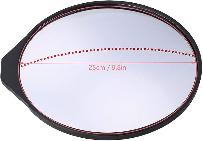 Golf Mirror, 360Degrees Full Swing Putting Convex 25cm/9.8in Diameter Practice Training Aid with Adjustable Angle Stable Stand for Beginners and Enthusiasts