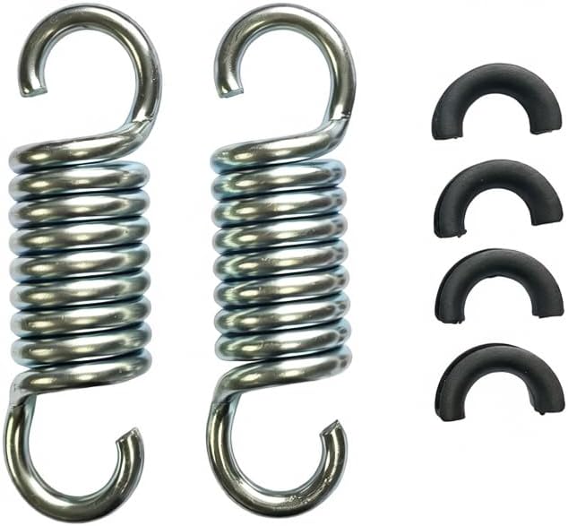 Outdoor Patio Swing Spring Hook 990lb Load Bearing Hammock Swing Accessories 5.04-inch Galvanized Hooks 2-Pack Straight Extended Springs with Noise-Reducing Pads