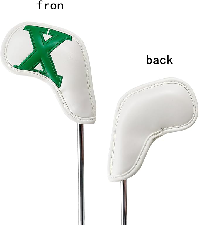 Scott Edward Golf Club Head Covers for Iron, 10 Pcs Leather Waterproof Material, Gradient Numbers Perfect for Mizuno Callaway, Ping, Taylormade, Cobra, Etc.