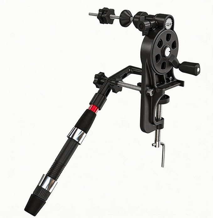 Fishing Line Spooler Winder Machine - 5:1 High Speed Gear Ratio Fast Winding, Two-Way Unwinding Function, Single-Point Quick Mount, Compatible with Spinning Casting Trolling Reels