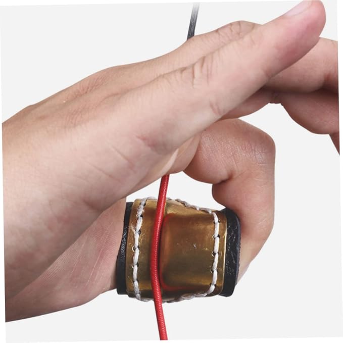 BESPORTBLE 2pcs Guard Sleeve Bow Fingers Outdoor Cover Finger Protection Right Archery Copper for Shooting