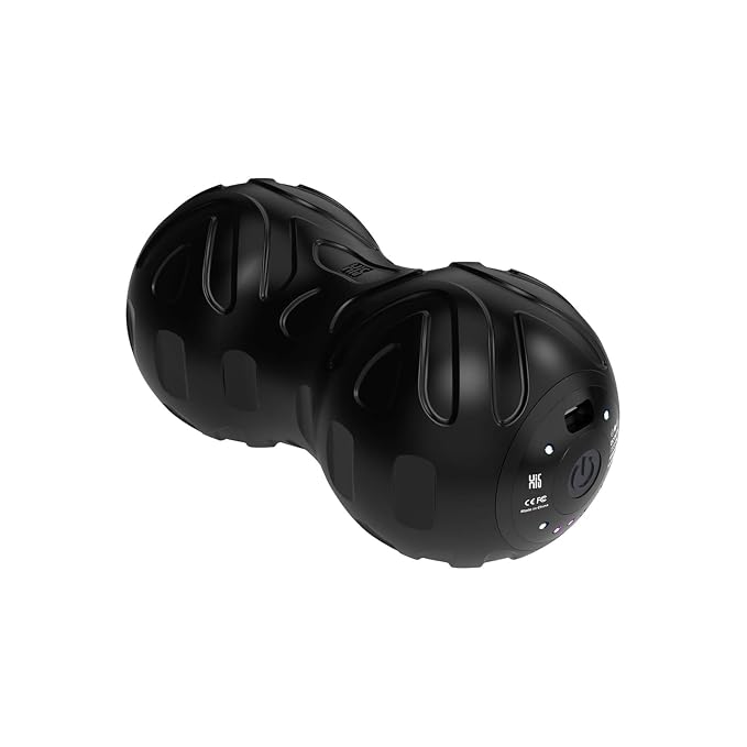 Master Massage Clinton Vibration Peanut Massage Ball, 5 Levels of Vibrating Speed for Deep Tissue Massage Black Color
