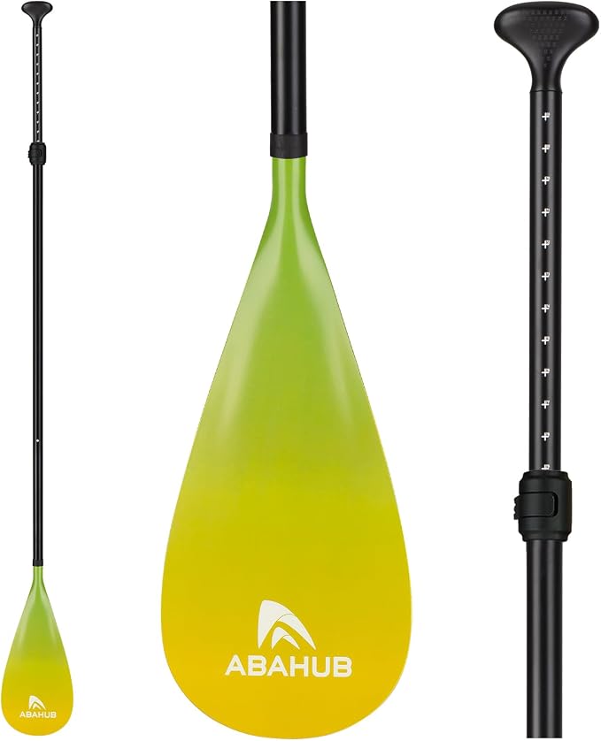 Abahub 3-Piece Stand up Paddles, Lightweight Paddleboard Paddle Oars for Paddleboard, Adjustable Aluminum Alloy Shaft 68" - 84"