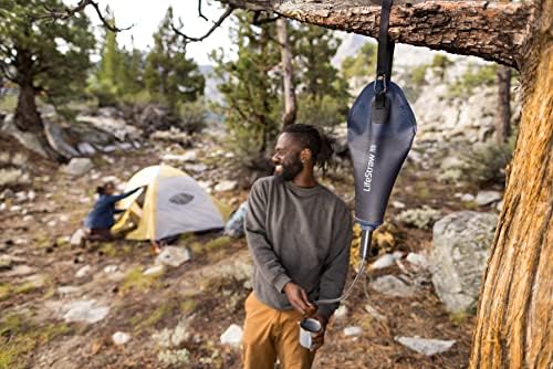 LifeStraw Peak Series — Compact Gravity Water Filter System - 3L for Backpacking, Group Camping, Hiking and Travel, Dark Mountain Gray