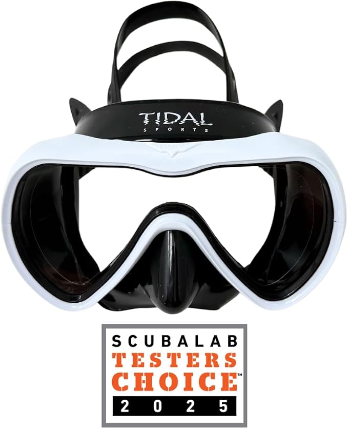 Tidal Mask-Advanced Anti Fog Diving Mask for Scuba Diving, Snorkeling, Free Diving&Swimming. Wide-Angle Tempered Glass Single Lens.