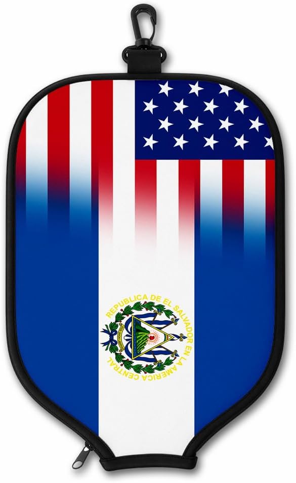 ExpressItBest Pickleball Paddle Cover, Neoprene Paddle Protector with Zipper and Snap Hook, Fits Most Standard Pickleball Paddles