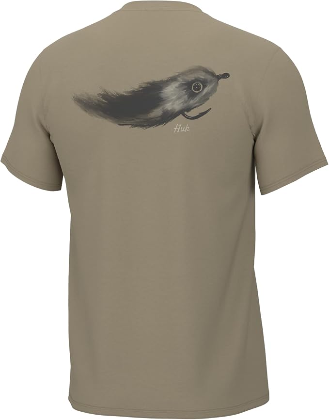 HUK Mens Performance Fishing Logo Tee, Short Sleeve T-Shirt for Men