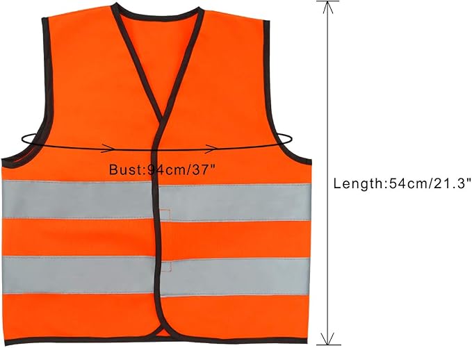 AIEOE Kids High Visibility Safety Vest Reflective Running Lightweight Traffic Walking Breathable Construction Vest