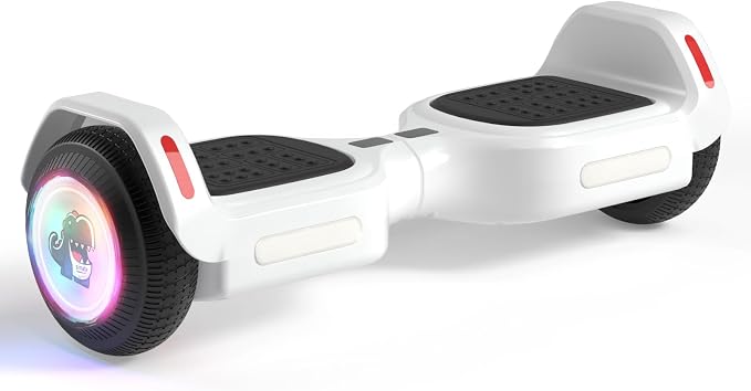 SIMATE 6.5" Bluetooth Scooter, LED Lights & APP & Music Speaker, Long Battery Life, Gifts for Kids & Adults & Girls & Boys, for All Ages