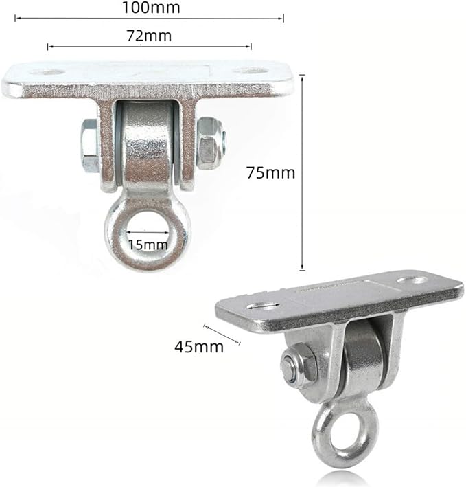 Heavy Duty Swing Hangers Set, 2400lb Capacity, 2-Pack with Mounting Hardware