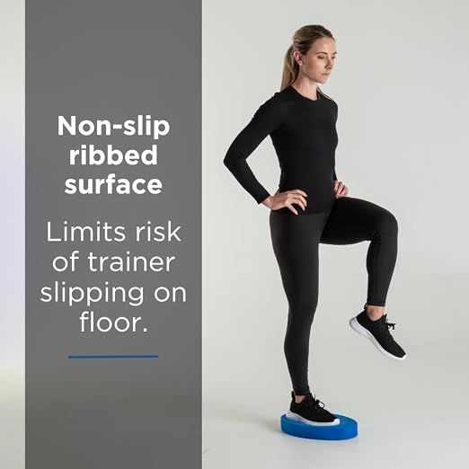 THERABAND Stability Trainer Pad, Intermediate Level, Soft, Set of 2, Blue Foam Balance Pad for Physical Therapy, Exercise Pad for Core Strength, Lightweight Non-Slip Balance Trainer, Portable Foam Pad for Home or Clinic Use