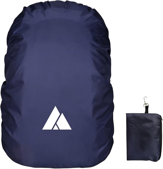 Waterproof Backpack Rain Cover (15-90L), Heavy-Duty Nylon Pack Cover with Upgraded Double Adjustable Closure System and a Carry Pouch for Hiking, Cycling. Durable and Lightweight.