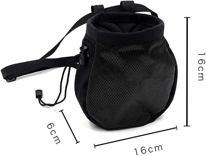 Climbing Chalk Bag for Rock Climbing - with Chalk Ball - Adjustable Black Chalk Bag Bouldering for Rock Climbing Equipment