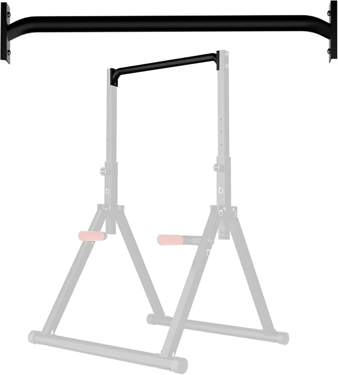 WATBKHE Power Tower Pull Up Dip Station Foldable, Pull Up Bar Station Adjustable, Multi-Function Home Gym, Strength Training Fitness Equipment, Triangular Design, for Home Outdoor