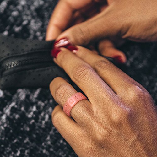 Women's Black Perforated Silicone Ring Size 05