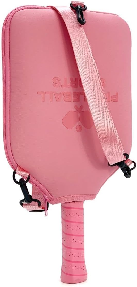ORiver Pickleball Paddle Crossbody Bag, Lightweight Neoprene Sling Pack, Adjustable Strap Holds 2 Pickleball Paddles, Pink Gift for Court Travel & Daily Use